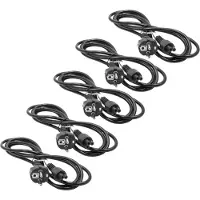 VHBW 5x Câble connecteur euro type F pour appareils électriques comme PC moniteur imprimante aspirateur - Prise C5 en trèfle Mickey Mouse, 2m