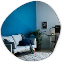 Coloray (47,9x48,3 cm) Miroir Asymétrique à Suspendre Design Élégant Pour Salon et Chambre Salle de Bain