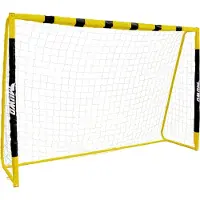 MUWO Grande cage de football en acier 3 x 2 m noir/jaune