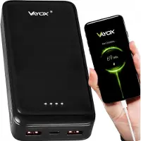 Vayox Batterie externe VA0341 | 20000 mAh | Entrée USB-C | 2 ports USB-A + port USB-C 5V 2.1A | Noir
