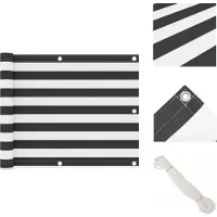 vidaXL Paravent de balcon Anthracite et blanc 75x600 cm Tissu Oxford - Parasols & Protection solaire