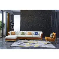 AEA Design Sofa Couch Ecksofa Luxus Hocker Polster Garnitur Wohnlandschaft L-Form