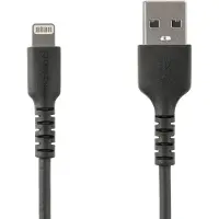 StarTech.com .com Câble USB-A vers Lightning Noir Robuste 1m - Câble de Charge/Synchronisation de Type A vers Lightning en Fibre Aramide - iPad/iPhone 12 - Apple MFi