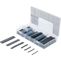 Bgs Heat shrink tubing assortment, black, 127 pieces