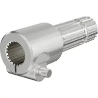 Wiltec Manchon de Prise de force Cardan - Longueur 175 mm - Raccord logement 1 3/8" 21D - Raccord sortie 1 3/4" 20D - Ø 36 mm/44,3 mm - Arbre cannelé de tracteur