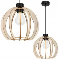 Light11 HOME Suspension moderne en bois avec éclairage LED