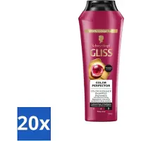 Schwarzkopf Gliss - Shampooing - Color Protect & Shine - Pour une tenue longue durée de la couleur - 250 ml - Pack avantage - 20 pièces