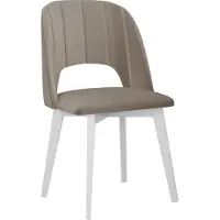 Mirjan 24 Chaises de table à manger AFTON 8 - blanc / beige