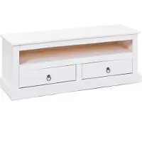 Inter Link Meuble tv Provence 118cm à 2 tiroirs - blanc