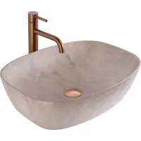 REA Plan de Lavabo Imitation Pierre Beige Freja (395 mm, 510 mm)
