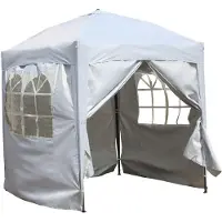 Bc-elec - 578-013 Pavillon de jardin pliable, pavillon de jardin, pavillon blanc 2X2m avec 4 parois latérales