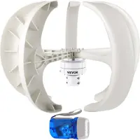 Vevor Générateur de Vent 600W 12V Générateur Solaire Turbine Générateur Lanterne Portable