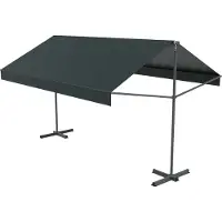 Concept-Usine Iseo - Store Banne Double Pente Manuel 4 X 1,5/1,5 M Gris Polyester