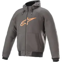 Alpinestars Chrome Sport Tar Gray Flame Orange Hoodie Taille L