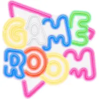 Forever Veilleuse néon PLEXI LED GAME ROOM Enseigne lumineuse LED Signe multicolore Pour le gamer - UnReproduction de chambre pour le mur.