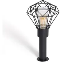 LEDKIA Balise Extérieure En Saillie Sur Pied 50cm Acier Inoxydable Niamey Noir