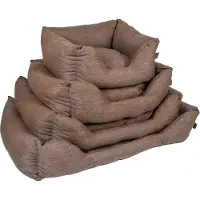 Laroy Lit pour chien Duvo+ Textura Eco, rectangulaire, marron, taille : L