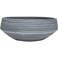 Syfax Vasque à poser gris rond Φ41x14 cm céramique