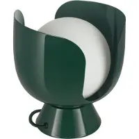 Osram Lampe de table Decor Corolle E14, métal et verre, câble textile, ampoule remplaçable, style rétro, vert