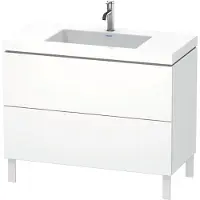 Duravit L-Cube c-bonded Ensemble vertical, 2 tiroirs, sans trop-plein, 1 trou pour robinet, 1000x698x480mm, LC6938O1818