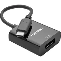 Celexon Adaptateur USB-C vers DisplayPort M/F, noir, Adaptateur données + vidéo, Noir