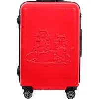 BiggDesign Cats Red Hand Luggage Suitcase - Travel Suitcase Small - Hardshell Suitcase with Caster Wheels - Travel Suitcases with Locking System - With 4 Wheels and Number Lock - 40l - Red