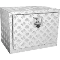 Vevor Boîte à Outils pour Camion 61×43×46 cm Coffre Sous-châssis Fixation Inférieure Caisse de Stockage en Alliage d'Aluminium Solide avec Serrure et Clés pour Remorque Pick-up Véhicules Transport
