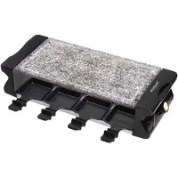 Michelino Raclett BBQ-Grill pour 8 personnes avec 8 plaque de pierre spatules PP grill de table plaque avec plaque de pierre entière