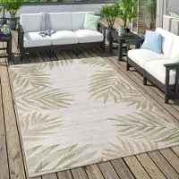 Paco Home Tapis d'extérieur pour terrasse et balcon Motif palmiers pastel Différentes couleurs Dimensions 80 x 150 cm