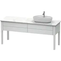 Duravit Luv bâti-support pour lavabo à poser, 1733 x 570 mm, 2 tiroirs, LU9563R3636