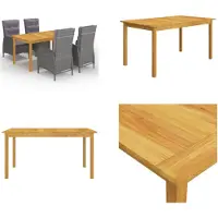 vidaXL 5 pcs. Salon de jardin Gris - Salon de jardin - Meubles de jardin - Ensemble de meubles de jardin