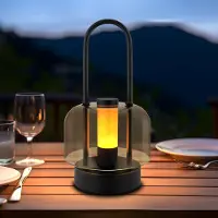 ZMH Lampe de table Batterie LED Lampe de table portable Sans fil Lampe de chevet Dimmable Noir 1800K-6500K avec fonction mémoire Lampe tactile rechargeable USB-C Pour intérieur et extérieur