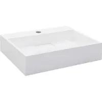 Syfax Lavabo 50x38x13 cm Fonte minérale/marbre Blanc