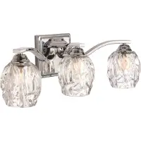 Elstead Lighting Applique triple à abat-jour en cristal chromé Kalli 3xG9 3W Feiss