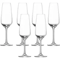 Zwiesel Glas Schott 6 Stück Sektglas Taste tritan· kristall, Hergestellt in EU· spülmaschinenfest· tritan protect· Sektglas 115674