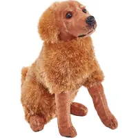 Wild republic Chien de sauvetage avec son GOLDEN RETRIEVER - Toy Plus 14 cm