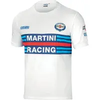 Sparco Martini-r Short Sleeve T-shirt Blanc L Homme