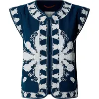 Pepe Jeans pour femme. PL402531 Gilet Heaven navy (S), Casuel, Coton, Marine