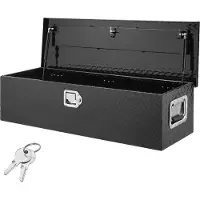 Vevor 99 x 33 x 25,4 cm boîte à outils robuste en aluminium pour lit de camionnette