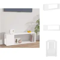 vidaXL Armoire TV Blanc 100x24x32 cm Bois composite - Meuble TV