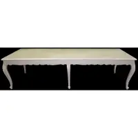 Casa Padrino Table de salle à manger baroque avec plateau en verre 300 x 88 x H. 83 cm - Table de salle à manger de luxe