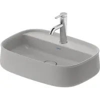 Duravit Vasque à poser Zencha sans robinetterie avec bloc de robinetterie 550x390mm gr sdm (390 mm, 550 mm)