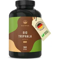 True Nature Triphala- 360 gélules de 500mg - 2.000mg Haute Dose - Fruits de Triphala de première qualité de l'Inde - Sans Additifs - Vegan, Production Allemande -