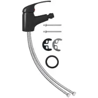 Syfax Mitigeur de bidet de salle de bain Noir 13x12 cm
