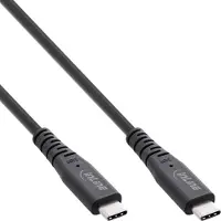 InLine Câble USB4, USB-C ST/ST, PD 240W, 8K60Hz, TPE noir, 1m