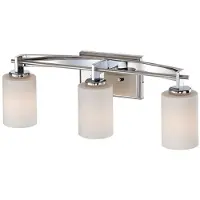QUOIZEL Applique de salle de bain Taylor, chrome poli, 3xG9x3W, métal, dimensions : 19,1 x 53,3 x 14,2 cm, IP44,