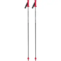 Van Deer - Bâtons de ski course - Race GS Carbon Grey/Black/Red - Taille 130 cm - Gris