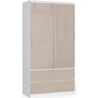 Akord Armoire Blanc/Capuccino Brillant 90X51X180