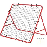 Vevor Filet de Rebond Football 1x1 m Rebondisseur pour Entraînement Football Portable avec Tube en Fer Filet PE Installation Facile Équipement de Sport pour Enfants Adolescents Tous Ages