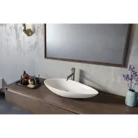 Sapho OVALI lavabo en céramique 74x38,5cm, blanc